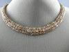 ESTATE LARGE 42.73CT PINK DIAMOND 18KT ROSE GOLD 3D MULTI SHAPE CLUSTER NECKLACE