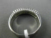 ESTATE .55CT DIAMOND 18KT WHITE GOLD 3D CLASSIC 3 ROW WEDDING ANNIVERSARY RING