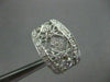ANTIQUE LARGE .35CT DIAMOND 14KT WHITE GOLD FILIGREE CLIP ON EARRINGS #18194