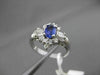 ESTATE .90CT DIAMOND & AAA TANZANITE 14KT WHITE GOLD CLUSTER COCKTAIL RING