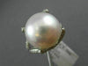 ESTATE LARGE .90CT DIAMOND & AAA SOUTH SEA PEARL 18KT WHITE GOLD ENGAGEMENT RING