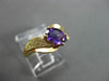 ESTATE WIDE 1.0CT AAA AMETHYST 14KT YELLOW GOLD SOLITAIRE COCKTAIL RING #22646