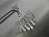ESTATE LARGE .23CT DIAMOND 14KT WHITE GOLD BUTTERFLY CHANDELIER HANGING EARRINGS