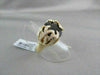 ESTATE WIDE 14KT YELLOW 13.07CT SMOKEY TOPAZ & DIAMOND FLOWER COCKTAIL RING