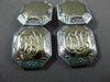 ANTIQUE LARGE 14KT 2TONE GOLD FILIGREE OCTAGON ENGRAVABLE CUFF LINKS #14070