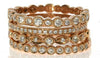LARGE .70CT DIAMOND 18KT ROSE GOLD MULTI ROW FILIGREE STACKABLE ANNIVERSARY RING