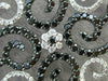 ESTATE MASSIVE 4.73CT WHITE BLACK DIAMOND 14K WHITE GOLD FLOWER CIRCULAR PENDANT