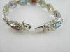 ESTATE 27CT MULTI COLOR EMERALD CUT 14K W GOLD BRACELET
