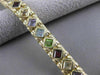 ESTATE 7.80CTW AMETHYST TOPAZ PERIDOT GARNET CITRINE 14K GOLD LINE BRACELET 2619