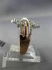 ESTATE .69CT DIAMOND 14KT WHITE & ROSE GOLD 3D MULTI ROW CRISS CROSS FUN RING