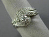 ESTATE WIDE .50CT DIAMOND 14K WHITE GOLD 3D FILIGREE WEDDING ENGAGEMENT RING SET