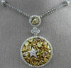 LARGE 4.33CT WHITE & YELLOW DIAMOND 18K TWO TONE GOLD ROUND BY THE YARD NECKLACE
