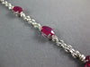 4.53CT DIAMOND & AAA RUBY 14KT WHITE GOLD OVAL 3 STONE PANTHER TENNIS BRACELET