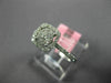 ESTATE .43CT DIAMOND 18KT WHITE GOLD 3D ROUND CLUSTER SQUARE HALO FUN RING