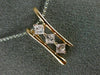 ESTATE .70CT WHITE & PINK DIAMOND 18KT WHITE & ROSE GOLD 3D THREE STONE PENDANT