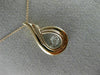 ESTATE .03CT DIAMOND 14K WHITE & ROSE GOLD 3D CLUSTER TEAR DROP FILIGREE PENDANT