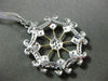 ESTATE LARGE .25CT DIAMOND 14KT WHITE & YELLOW GOLD 3D SNOWFLAKE FILIGRE PENDANT