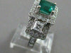ESTATE 2.64CTW DIAMOND EMERALD 14KT GOLD FILIGREE COCKTAIL ENGAGEMENT RING #2461