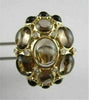 ESTATE LARGE 16.0CT ROUND DIAMOND & AAA SMOKEY TOPAZ 14KT YELLOW GOLD FUN RING
