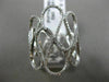 ESTATE LARGE .60CT ROUND DIAMOND 14K WHITE GOLD 3D MULTI WAVE INFINITY LOVE RING