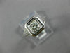 ANTIQUE .22CT DIAMOND 18KT WHITE GOLD 3D SOLITAIRE SQUARE ENGAGEMENT RING #26655