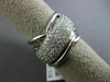 ESTATE LARGE 1.56CT DIAMOND 18KT WHITE GOLD 3D MULTI ROW CRISS CROSS LOVE RING