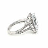 LARGE 7.63CT DIAMOND & AAA AQUAMARINE 18KT WHITE GOLD 3D OVAL & ROUND HALO RING