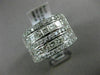 MASSIVE 4CT ROUND & PRINCESS DIAMOND 18KT WHITE GOLD 3D WEDDING ANNIVERSARY RING
