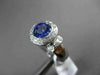 ESTATE LARGE 2.08CT DIAMOND & AAA TANZANITE 14K WHITE GOLD BEZEL ENGAGEMENT RING
