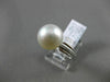 ESTATE .14CT DIAMOND 14KT WHITE GOLD AAA SOUTH SEA PEARL CLASSIC SOLITAIRE RING