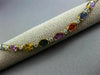 ESTATE 13.19CT DIAMOND & MULTI COLOR SAPPHIRE 18KT 2 TONE GOLD TENNIS BRACELET