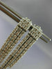 ESTATE WIDE & LONG 1.80CT DIAMOND 14KT WHITE GOLD 3D TRIPLE BAR EARRINGS #18425