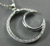 ESTATE .80CTW DIAMOND ROUND MOON 14KT WHITE GOLD PENDANT 28MM X 23MM #21919