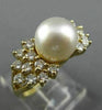 WIDE .58CT DIAMOND & SOUTH SEA PEARL 14KT YELLOW GOLD MULTI ROW BOW TIE FUN RING