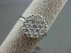 ESTATE 1.0CT DIAMOND 14KT WHITE GOLD CLUSTER HEXAGON PROMISE FRIENDSHIP RING