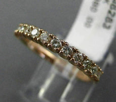 ESTATE .43CT DIAMOND 14KT ROSE GOLD 3D SEMI ETERNITY WEDDING ANNIVERSARY RING