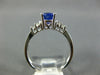 1.62CT DIAMOND & AAA TANZANITE 14KT WHITE GOLD OVAL & ROUND ENGAGEMENT RING