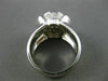 ANTIQUE LARGE .62CT ROUND DIAMOND 18KT WHITE GOLD 3D OVAL RING BEAUTIFUL! #22508