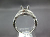 LARGE .67CT DIAMOND 14KT WHITE GOLD 3D 4 PRONG ROUND SEMI MOUNT ENGAGEMENT RING