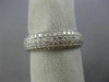 ESTATE WIDE 1.02CT DIAMOND 14KT WHITE GOLD 3D MULTI ROW HEART ANNIVERSARY RING