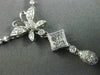 ESTATE 1.12CT DIAMOND 18KT WHITE GOLD 3D BUTTERFLY BY THE YARD FLOATING NECKLACE