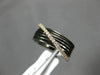 ESTATE WIDE .15CT DIAMOND 18KT ROSE & BLACK GOLD MULTI ROW CRISS CROSS LOVE RING
