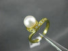 ESTATE .18CT DIAMOND & AAA SOUTH SEA PEARL 18KT YELLOW GOLD SWIRL RING #4560