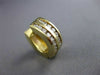ESTATE 1.0CT DIAMOND 14KT YELLOW GOLD 3D CLASSIC TWO ROW HUGGIE EARRINGS #5319