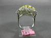 GIA LARGE 7.42CT WHITE & INTENSE YELLOW DIAMOND 18K 2 TONE GOLD 3D COCKTAIL RING