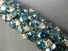 ESTATE MASSIVE 56.94CT WHITE & BLUE DIAMOND 18K WHITE GOLD 3D MULTI ROW BRACELET