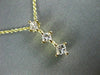 ESTATE .42CT PRINCESS CUT DIAMOND 14K YELLOW GOLD 3 STONE JOURNEY PENDANT #16728