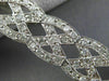 ESTATE WIDE 4CT DIAMOND 14KT WHITE GOLD 3D OPEN INFINITY X LOVE TENNIS BRACELET