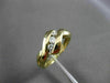 ESTATE .12CT ROUND DIAMOND 14KT YELLOW GOLD 3 STONE CHANNEL INFINITY RING #14197