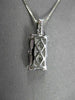 ESTATE 1.15CT MULTIPLE CUT DIAMOND 18KT WHITE GOLD RECTANGULAR FLOATING PENDANT